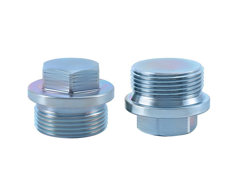 Hexagonal oil plug with disc