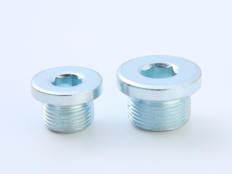 Galvanized hexagonal oil plug